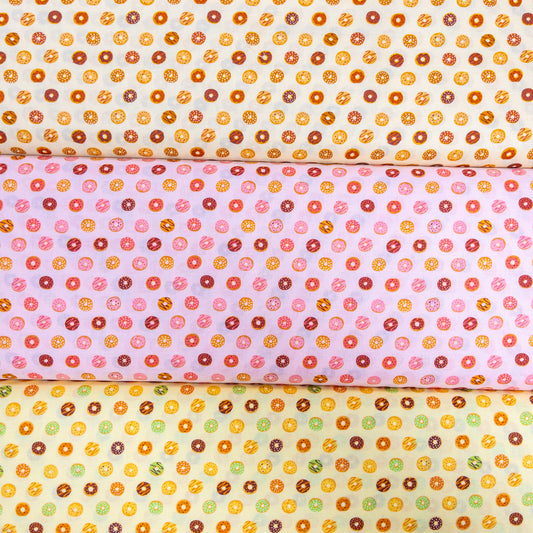 Japan | mini donuts 三款口味 迷你冬甩 | cotton printed shirting 純棉