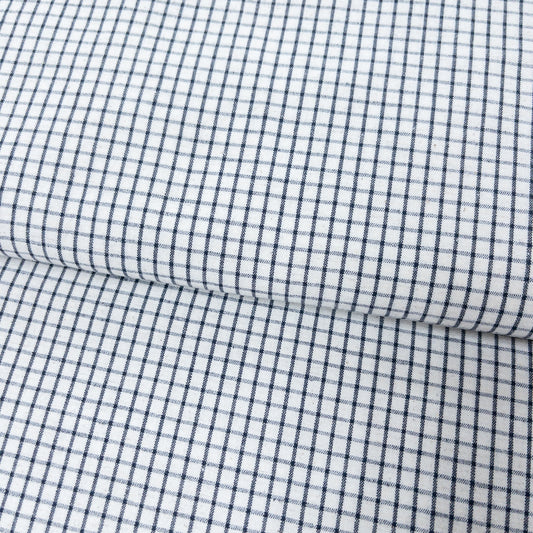 Japan | 白藍格線 blue checkered  | cotton yarn-dyed 純棉先染
