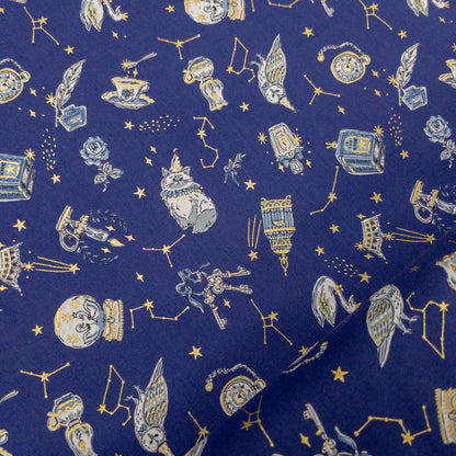 Japan | magic and animals 燙金魔法工具與動物 | cotton printed sheeting 純棉