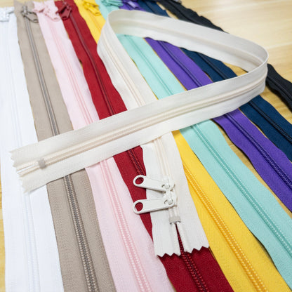 YKK Coil Nylon close end double slide zipper 80cm 10 colors YKK尼龍密尾雙頭拉鍊 80cm 10色