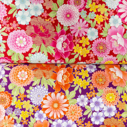 Japan | gilded japanese kaioke 燙金繡球百花 | cotton printed shirting 純棉