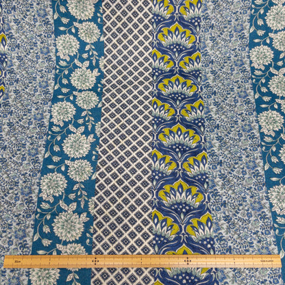 Japan | flowers 直條花紋拼圖 | cotton printed cloth 純棉