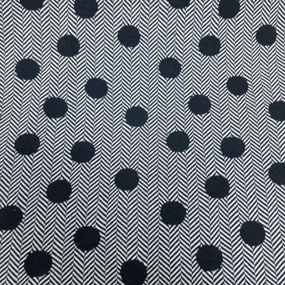 maffon | tweed dot black ivory 花呢圓點 黑+米色 | cotton jacquard knit 雙面純棉提花針織 - 160cm