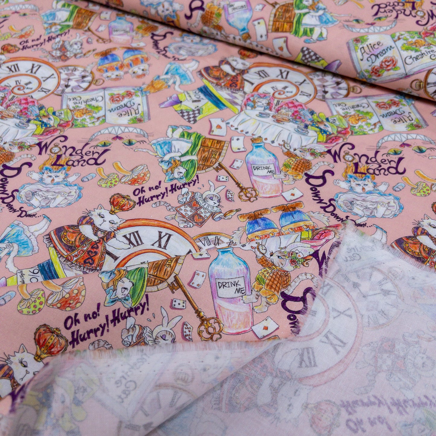Japan | 『Hoyoka』Alice in Nyanderland Cats 愛麗絲貓貓 | cotton printed sheeting 純棉