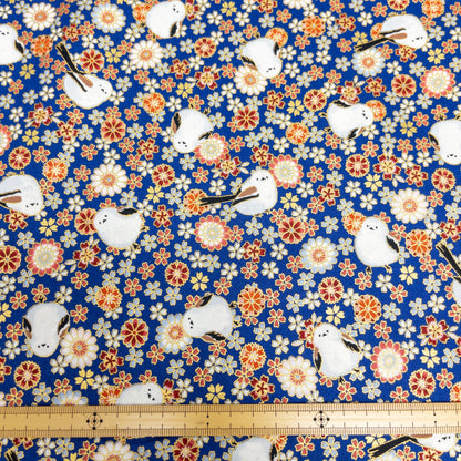 Quilt Gate | Foil-stamped long tailed tit 燙金雪之妖精 | cotton printed sheeting 純棉