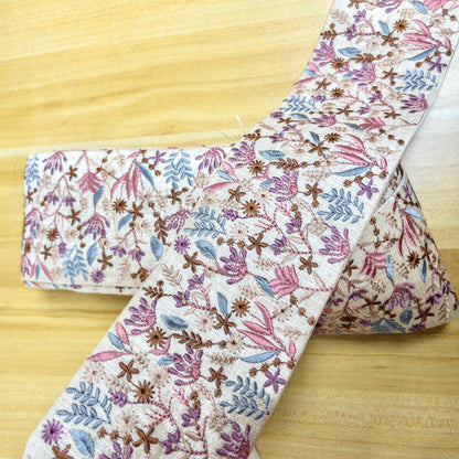 embroidery webbing 刺繡帶 | sea of flowers 彩色花海 7.5cm