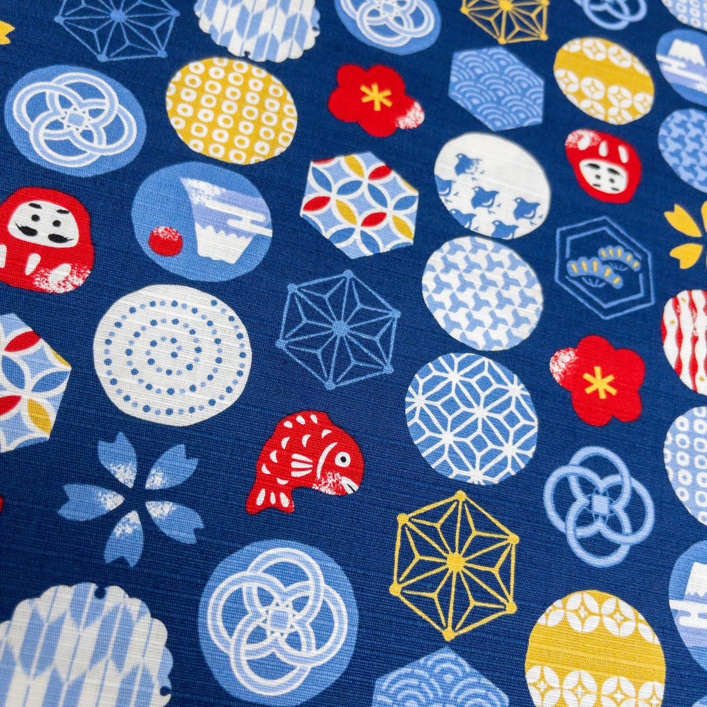 Japan | dots circle japanese pattern 圓形和風圖案 | cotton printed dobby 竹節純棉