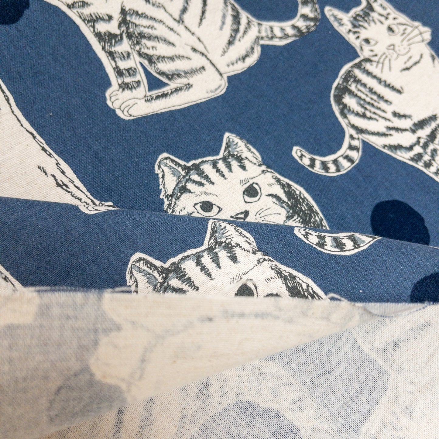 Kobayashi | Nordic Polka Dot Cat 波點大貓 | cotton linen 棉麻