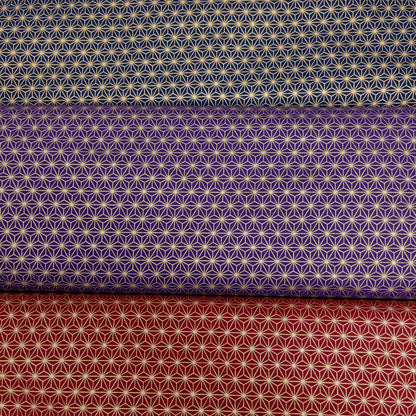 Japan | gilded asanoha 燙金麻の葉 | cotton printed sheeting