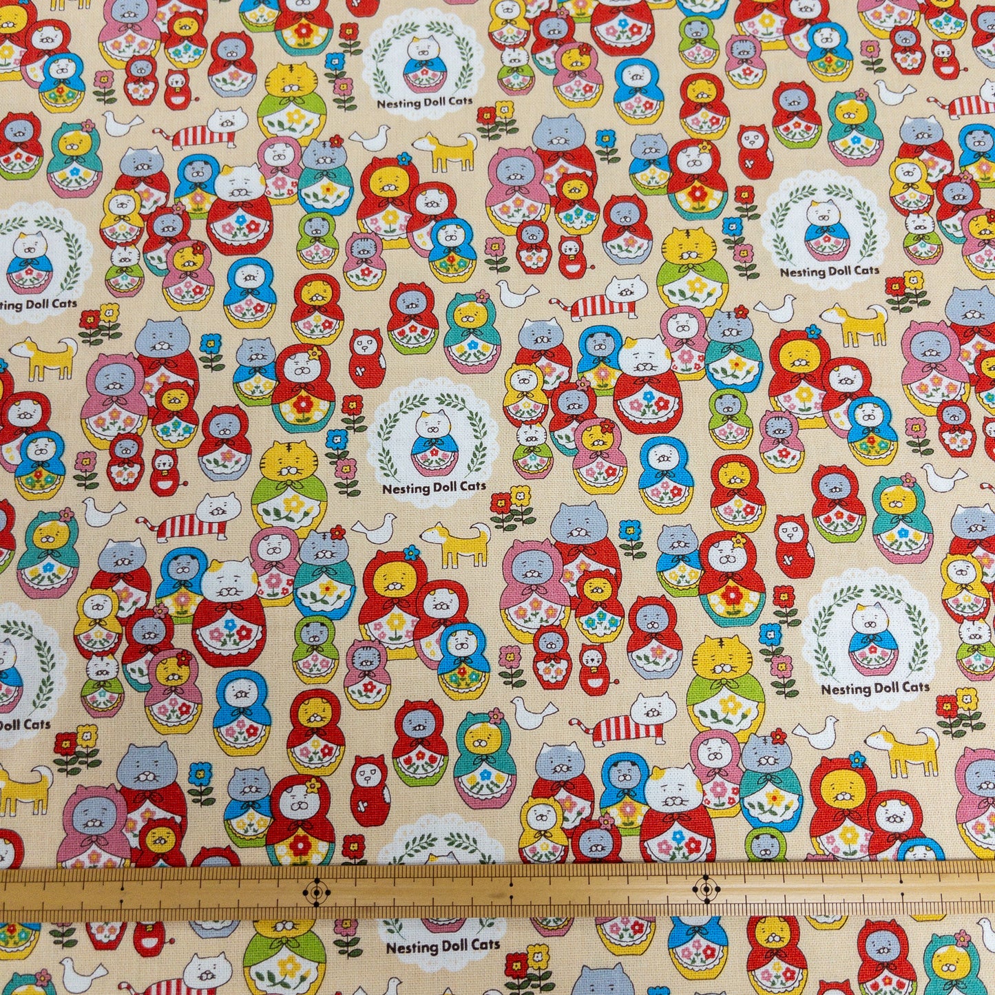 Kobayashi | Nesting Doll cats 俄羅斯貓貓 | cotton canvas 純棉