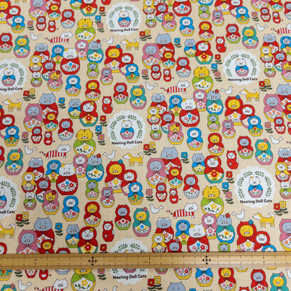 Kobayashi | Nesting Doll cats 俄羅斯貓貓 | cotton canvas 純棉