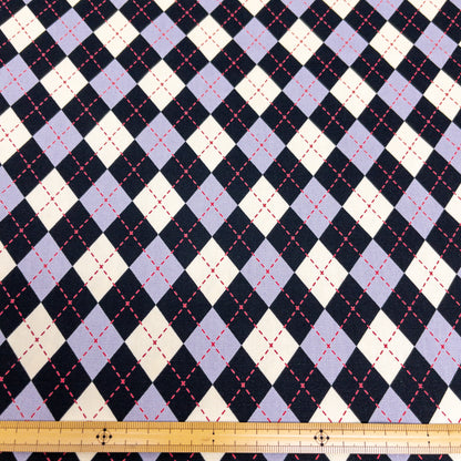 Japan | argyle pattern 菱形拼格 | cotton printed oxford 純棉