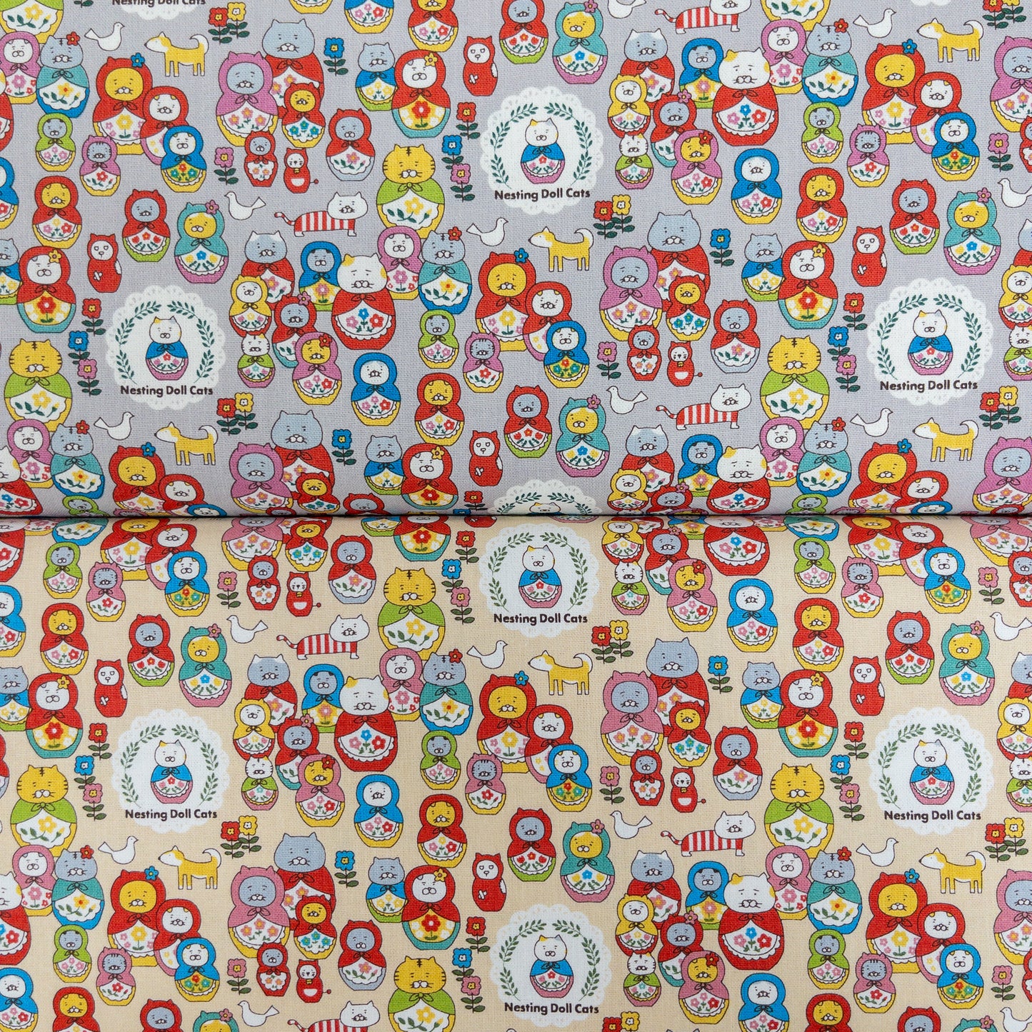 Kobayashi | Nesting Doll cats 俄羅斯貓貓 | cotton canvas 純棉