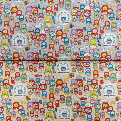 Kobayashi | Nesting Doll cats 俄羅斯貓貓 | cotton canvas 純棉
