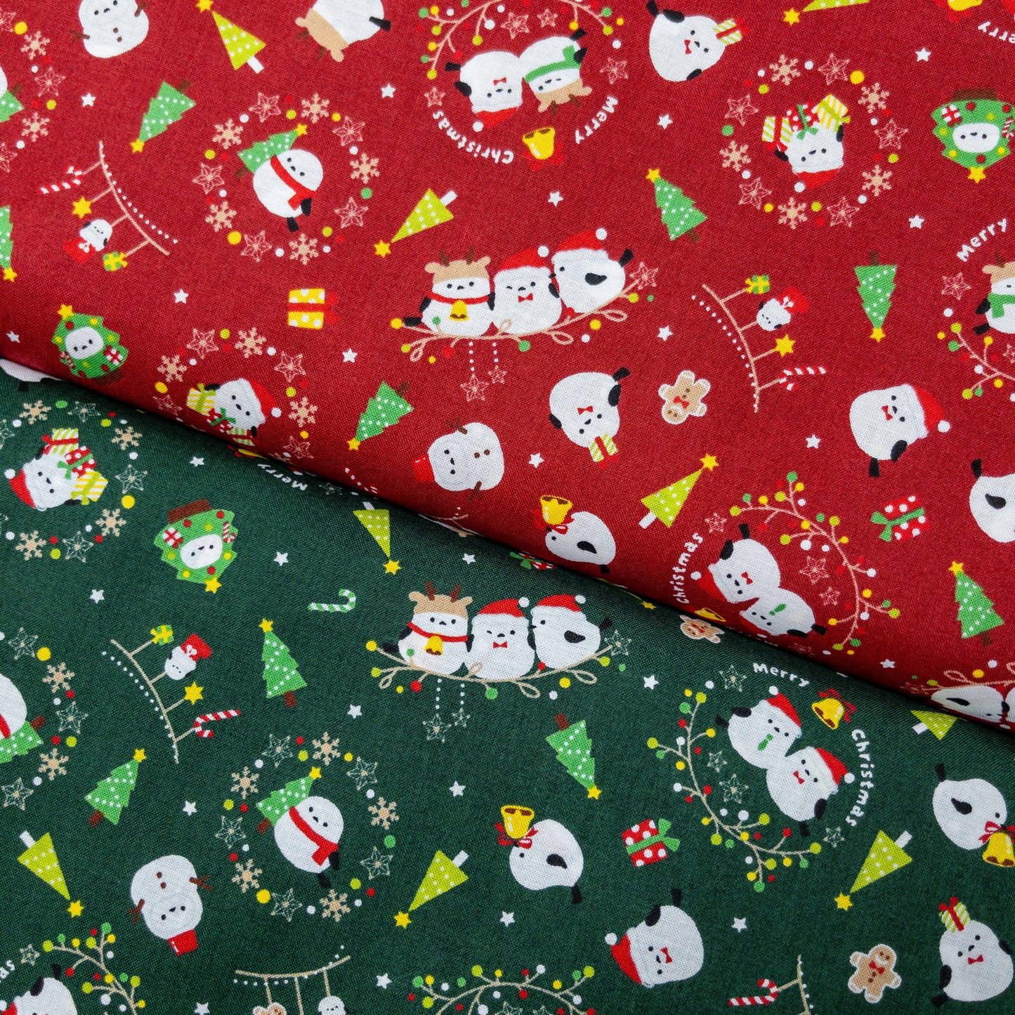 Japan | christmas with birds 雪之妖精的聖誕 | cotton printed sheeting 純棉