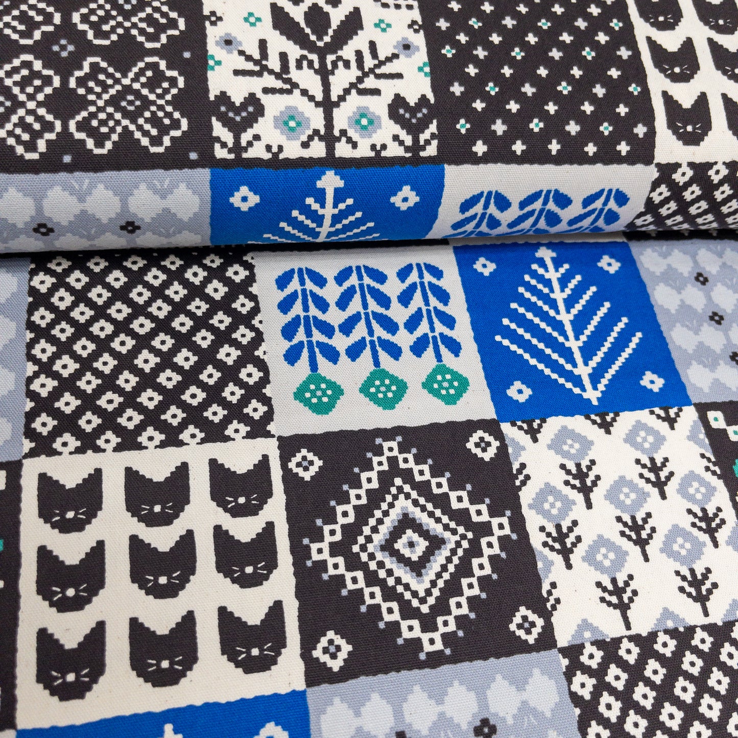 Japan |Plaid faux embroidery 格仔仿刺繡 | cotton printed oxford 純棉