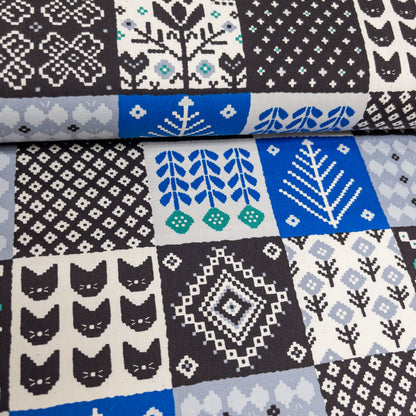 Japan |Plaid faux embroidery 格仔仿刺繡 | cotton printed oxford 純棉