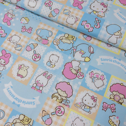 Japan | Sanrio Family 拼格仔 | cotton printed oxford 純棉