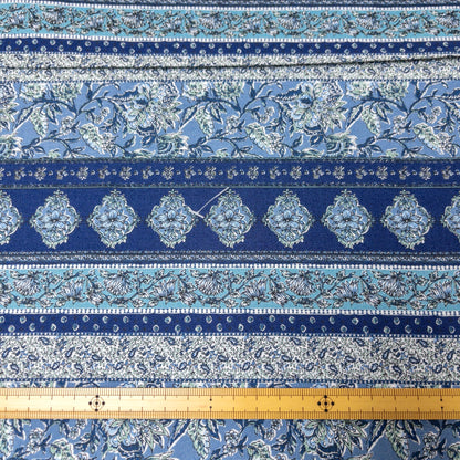 Japan | Ethnic pattern horizontal pattern 民族花圖案 - 拼橫間紋 | cotton printed sheeting 純棉
