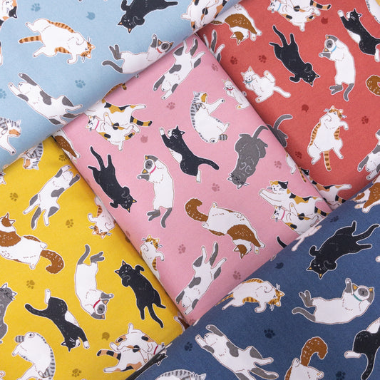 Japan | sleepy cat 瞓覺貓貓 | cotton printed oxford 純棉