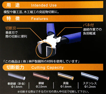 End Cutting Pliers 日本製高級斷口頂切鉗(可用於修改拉鍊長度)