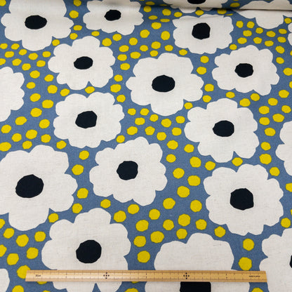 Kobayashi | Nordic Polka Dot Floral 北歐波點大花 | cotton linen 棉麻