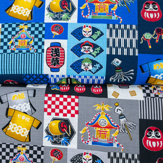 Japan | asakusa festival 淺草祭典 | cotton printed dobby 竹節純棉