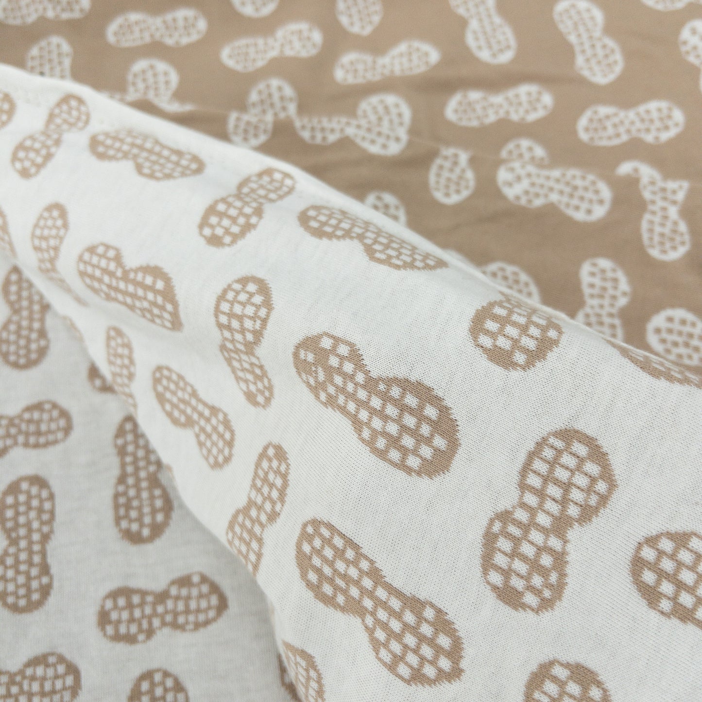 maffon | peanut camel ivory 花生 駝+米色 | cotton jacquard knit 雙面純棉提花針織 - 160cm