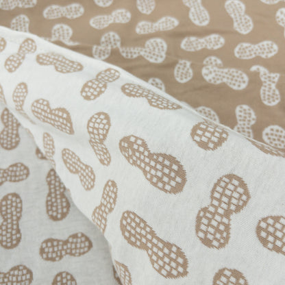 maffon | peanut camel ivory 花生 駝+米色 | cotton jacquard knit 雙面純棉提花針織 - 160cm