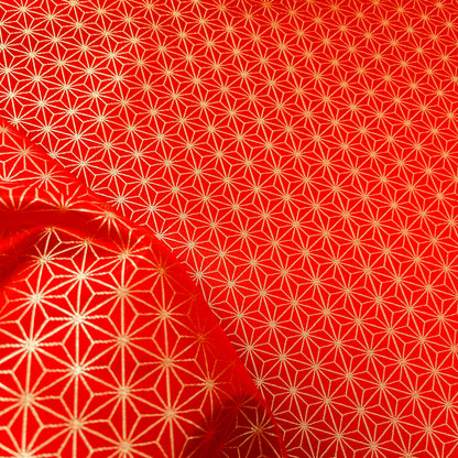 Japan | sparkling asanoha pattern 閃令令燙金線麻之葉 | brocade jacquard 錦緞