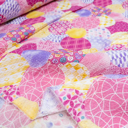 Japan | Japanese summer 夏祭圓波圖案 | cotton seer sucker 泡泡棉浴衣布