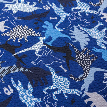 Japan | japanese dinosaurs 和風紋恐龍 | cotton seer sucker 泡泡棉浴衣布
