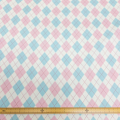 Japan | argyle pattern 菱形拼格 | cotton printed oxford 純棉