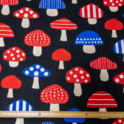 Japan | cute mushroom 蘑菇圖案 | cotton printed shirting 純棉