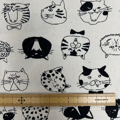 Japan | cat face 貓貓臉 | cotton printed oxford 純棉