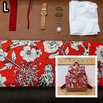 K·T SEWING｜限時推出！「束繩側袋有蓋背包」材料包 *送實體紙樣及影片教學 （10月4日截單）Drawstring Backpack with Pocket sewing kit (include paper pattern & tutorial videos)