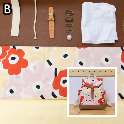 K·T SEWING｜限時推出！「束繩側袋有蓋背包」材料包 *送實體紙樣及影片教學 （10月4日截單）Drawstring Backpack with Pocket sewing kit (include paper pattern & tutorial videos)