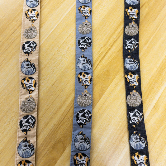 India | sleeing cats 睡貓貓 2.8cm | embroidery webbing 刺繡帶