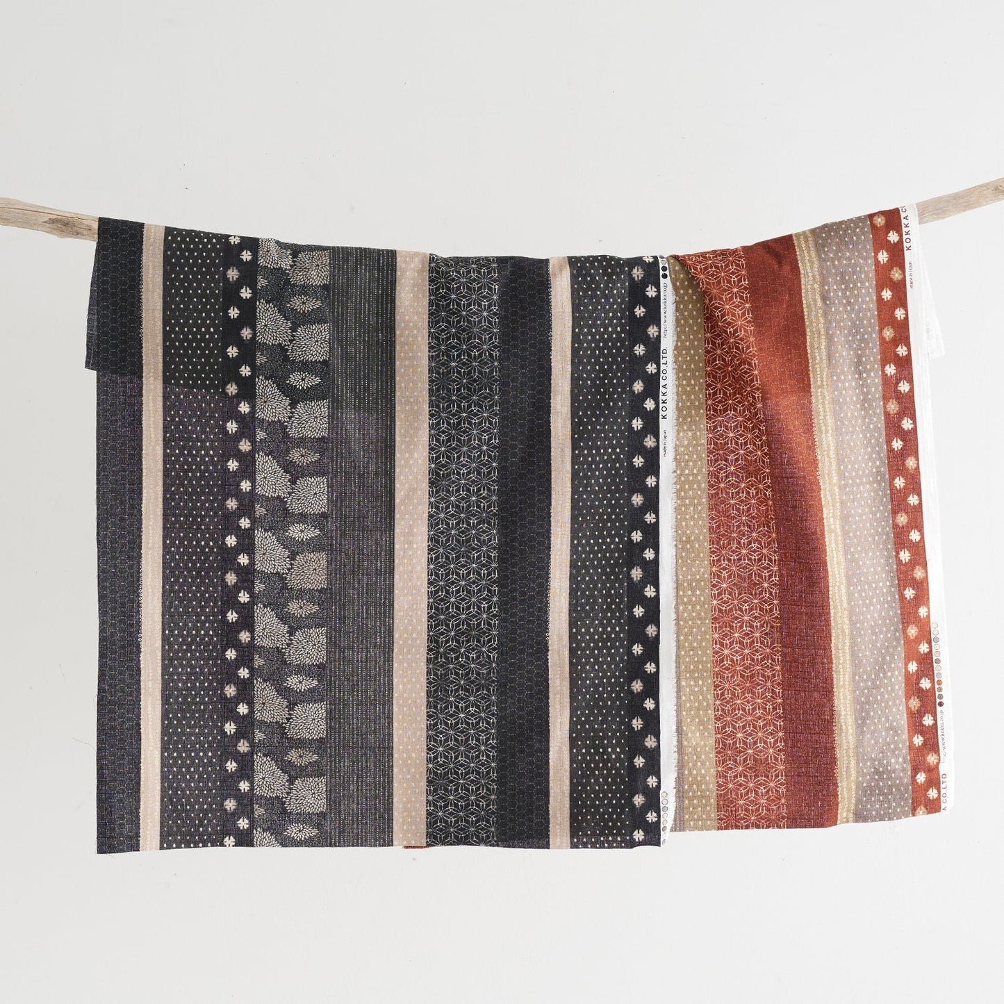 Japan | 和風間條拼布風格 | cotton printed dobby 竹節棉