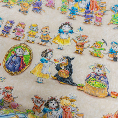 Japan | 『Hoyoka』Snow White Cats 白雪貓貓 | cotton printed sheeting 純棉