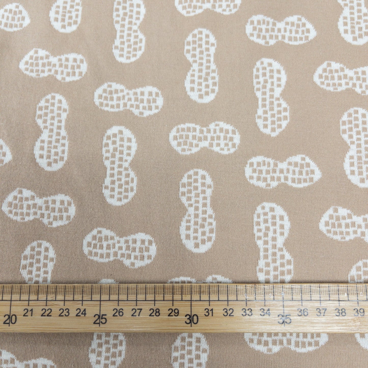 maffon | peanut camel ivory 花生 駝+米色 | cotton jacquard knit 雙面純棉提花針織 - 160cm