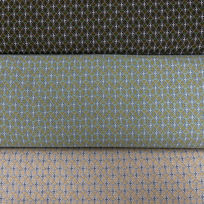 Japan | Bird checkerboard 格紋千鳥 | cotton printed linen canvas 棉麻