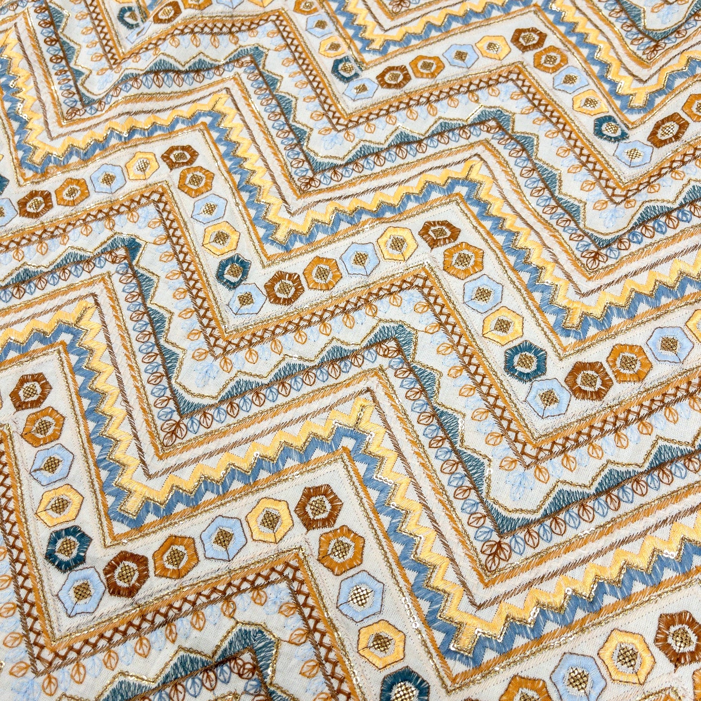 India | ethnic sequin embroidered fabric 民族珠片刺繡布