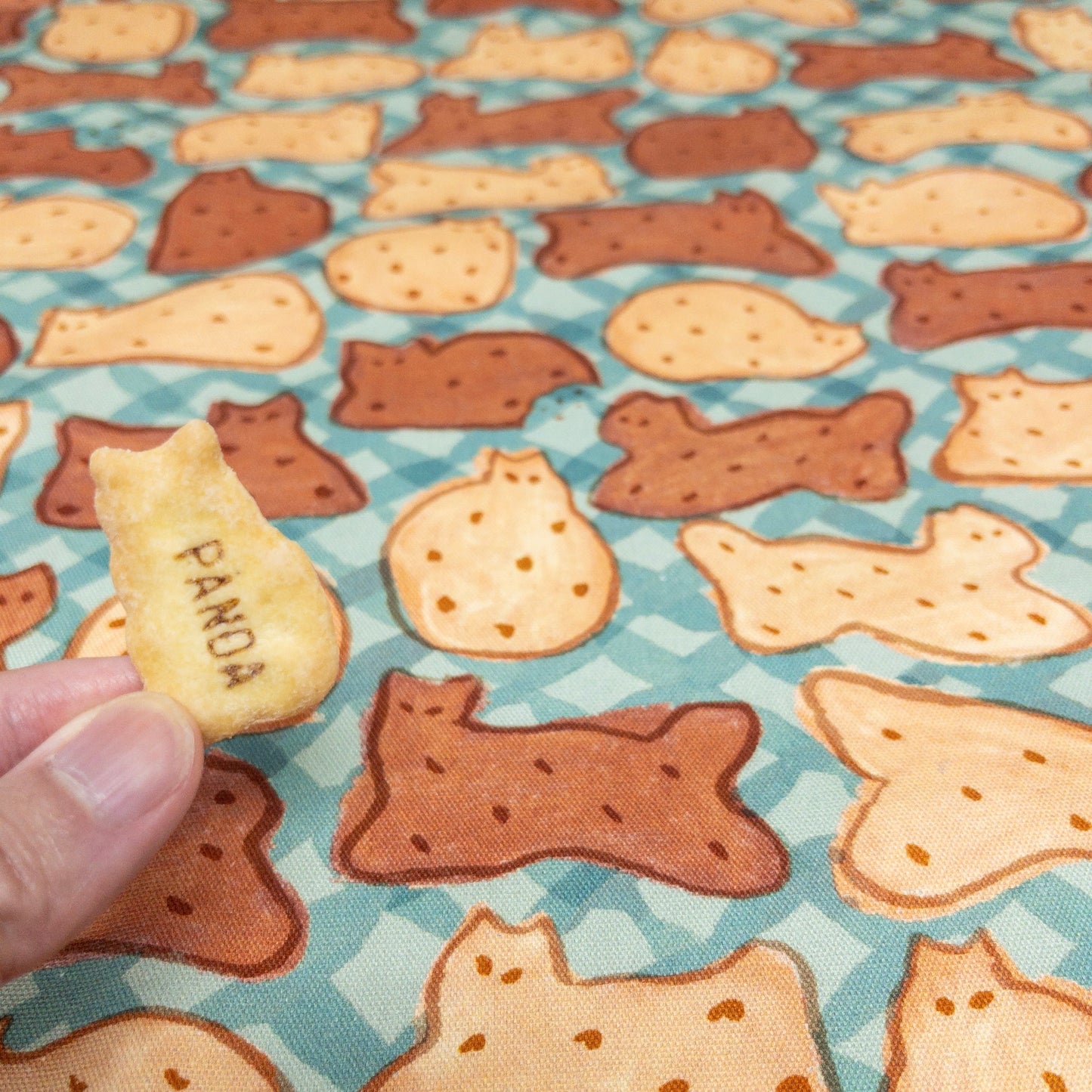 Japan | SAKAMOTO AKO 貓貓餅乾 - OYATSU | cotton printed oxford 純棉