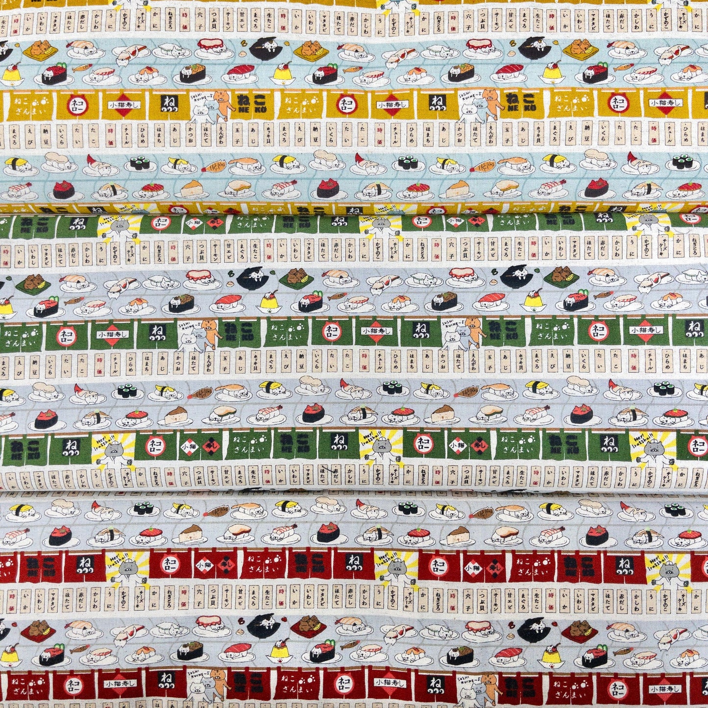 Kobayashi | sushi cat 迴轉壽司貓貓 | cotton linen 棉麻