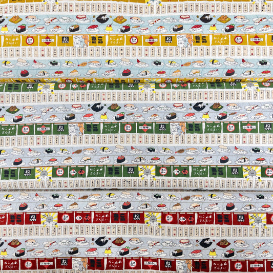 Kobayashi | sushi cat 迴轉壽司貓貓 | cotton linen 棉麻