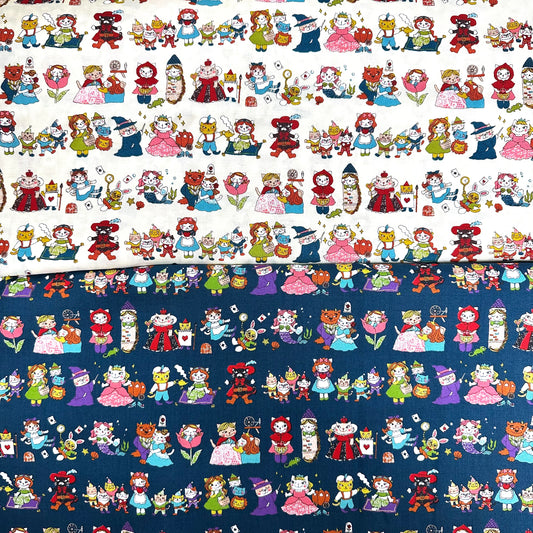 Japan | cat fairy tale 貓貓童話故事 | cotton printed sheeting 純棉