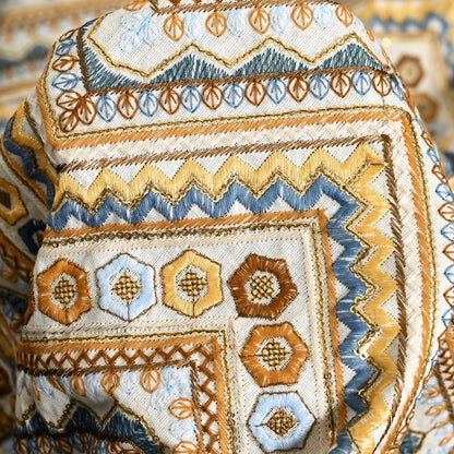 India | ethnic sequin embroidered fabric 民族珠片刺繡布