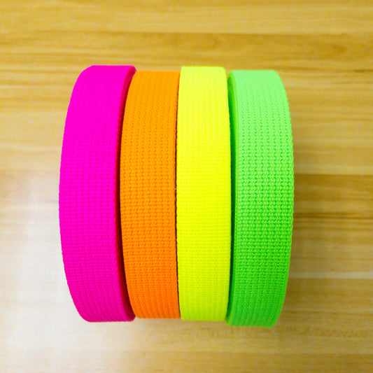 webbing 織帶 | acrylic neon color 螢光色織帶 25mm - 4 colors