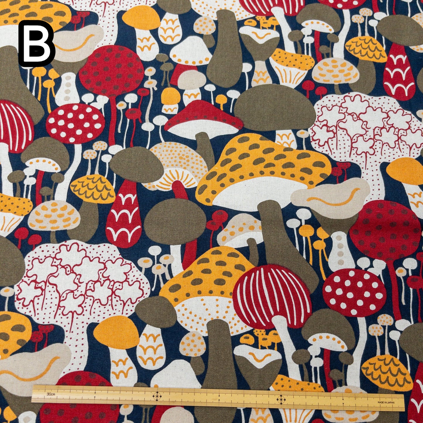 Kobayashi | abstract mushroom 彩色蘑菇 | cotton linen 棉麻